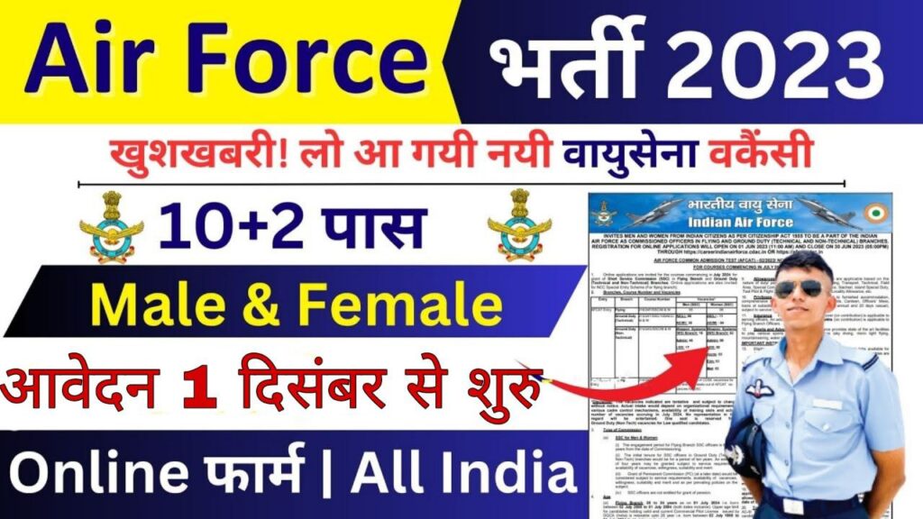 AFCAT Notification 2024 Airforce